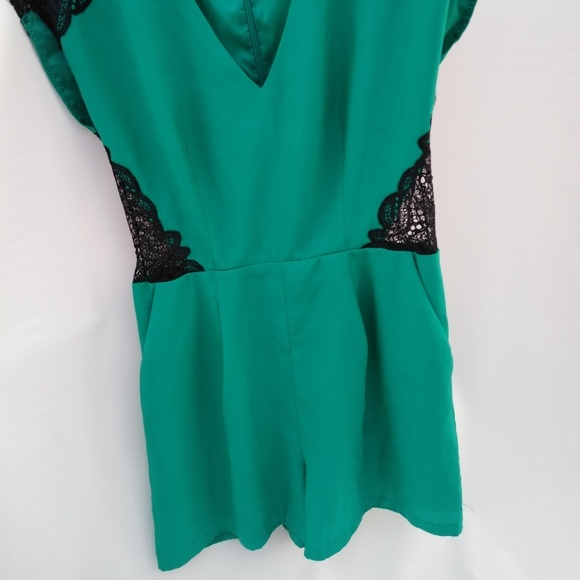 Turquoise and black Bebe romper - Picture 2 of 3